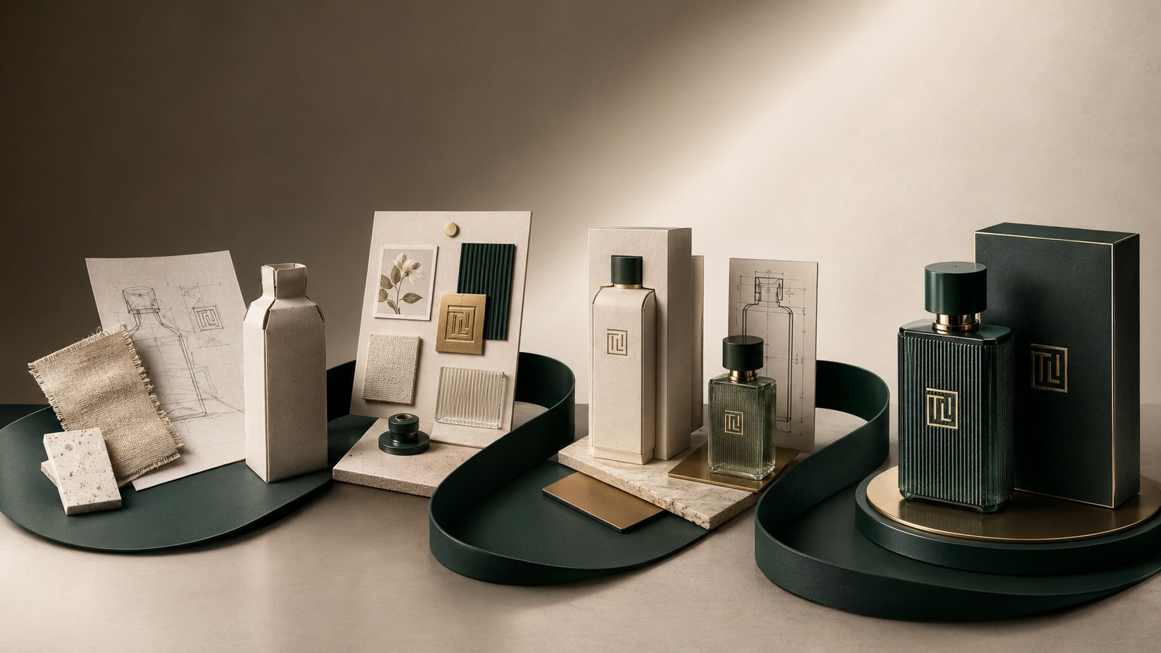 TLI product development stages, from sketch to finished packaging